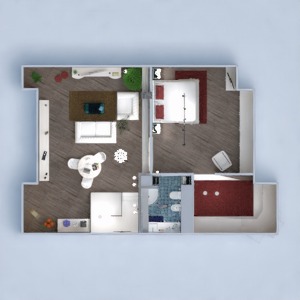 floorplans butas namas baldai miegamasis prieškambaris 3d