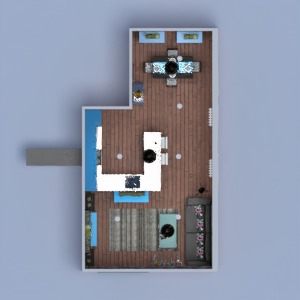 floorplans 公寓 家具 装饰 客厅 厨房 3d