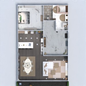 floorplans 公寓 独栋别墅 露台 家具 浴室 3d