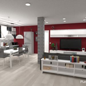 floorplans butas baldai vonia svetainė virtuvė 3d