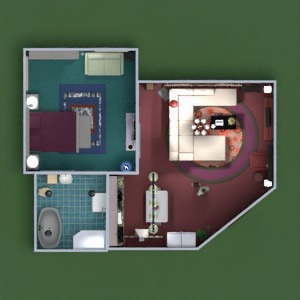 floorplans 公寓 家具 装饰 浴室 卧室 客厅 厨房 照明 结构 单间公寓 3d