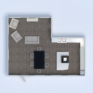 floorplans butas namas svetainė virtuvė 3d