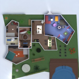 floorplans dom meble wystrój wnętrz sypialnia pokój dzienny kuchnia oświetlenie jadalnia architektura przechowywanie wejście 3d