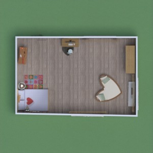 floorplans meubles décoration chambre à coucher paysage architecture 3d