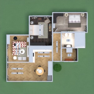 floorplans dom wystrój wnętrz sypialnia kuchnia oświetlenie przechowywanie 3d