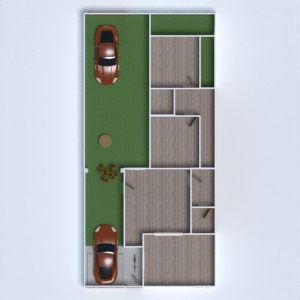 floorplans casa varanda inferior garagem utensílios domésticos 3d