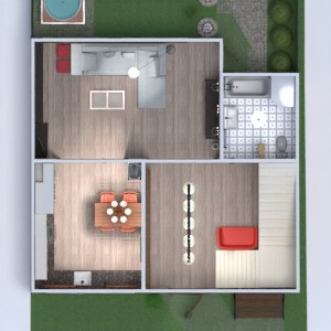 floorplans 独栋别墅 装饰 卧室 客厅 厨房 3d