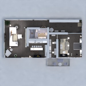 floorplans butas baldai dekoras vonia miegamasis svetainė virtuvė apšvietimas sandėliukas studija 3d