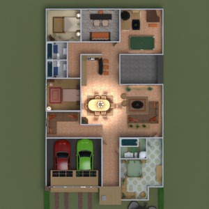 floorplans 独栋别墅 家具 装饰 照明 结构 3d