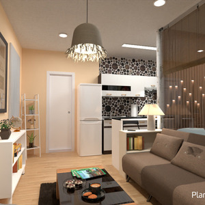 floorplans vonia miegamasis svetainė virtuvė eksterjeras 3d