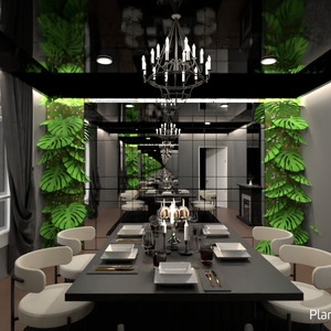 floorplans 独栋别墅 家具 装饰 照明 餐厅 3d