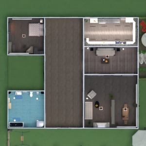 floorplans 独栋别墅 家具 装饰 浴室 卧室 客厅 厨房 户外 3d
