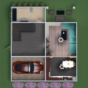 planos casa terraza cuarto de baño dormitorio salón garaje cocina exterior habitación infantil descansillo 3d
