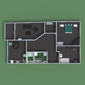 floorplans wohnung möbel badezimmer schlafzimmer wohnzimmer küche kinderzimmer eingang 3d