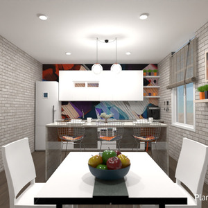 floorplans baldai dekoras virtuvė apšvietimas sandėliukas 3d