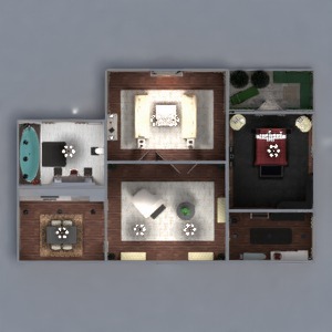 planos apartamento cuarto de baño dormitorio salón cocina trastero 3d