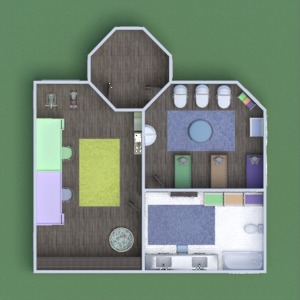 floorplans banheiro quarto quarto escritório utensílios domésticos 3d