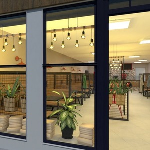 floorplans baldai apšvietimas renovacija kavinė sandėliukas 3d