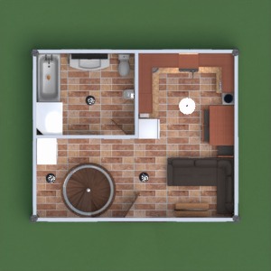 floorplans mieszkanie meble łazienka sypialnia pokój dzienny kuchnia 3d