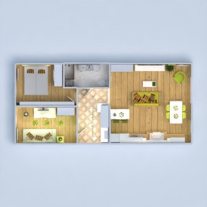 floorplans apartamento quarto cozinha 3d