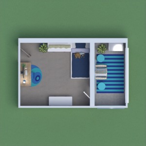 planos muebles decoración dormitorio habitación infantil iluminación 3d