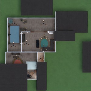 floorplans 浴室 卧室 客厅 车库 厨房 景观 3d