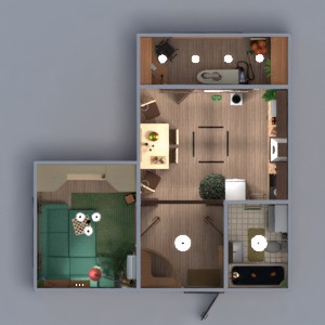 floorplans appartement meubles décoration diy salle de bains chambre à coucher cuisine eclairage espace de rangement entrée 3d
