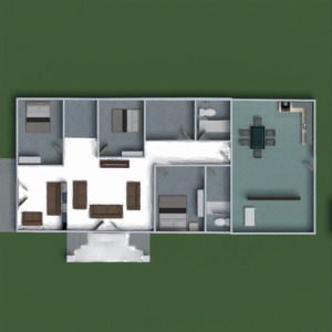 floorplans espace de rangement appartement terrasse 3d