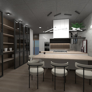 floorplans 独栋别墅 厨房 改造 餐厅 3d