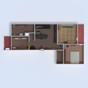 floorplans butas vonia miegamasis virtuvė vaikų kambarys valgomasis sandėliukas 3d