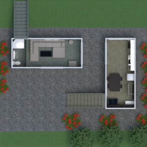 floorplans casa área externa paisagismo 3d