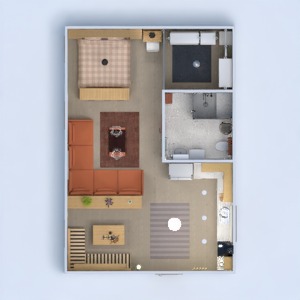 floorplans 公寓 家具 单间公寓 3d