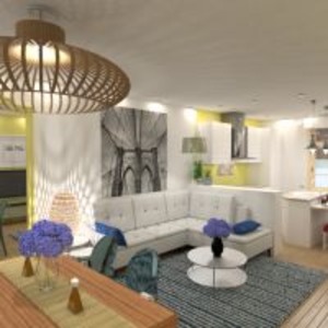floorplans mieszkanie sypialnia pokój dzienny kuchnia oświetlenie jadalnia 3d