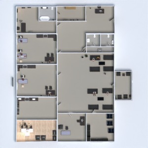 floorplans terrace bedroom office dining room 3d