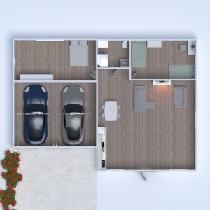 floorplans namas vonia miegamasis svetainė virtuvė 3d