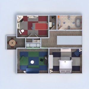 floorplans 独栋别墅 露台 家具 装饰 浴室 卧室 客厅 车库 厨房 户外 餐厅 储物室 3d