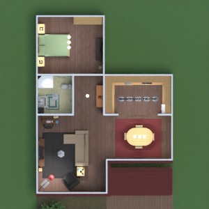 floorplans dom taras meble sypialnia kuchnia na zewnątrz biuro oświetlenie krajobraz jadalnia wejście 3d
