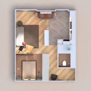 floorplans apartamento banheiro quarto cozinha despensa 3d