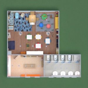 floorplans meubles salle de bains chambre d'enfant 3d