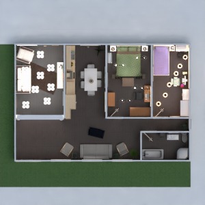 планировки дом мебель ванная гостиная кухня 3d