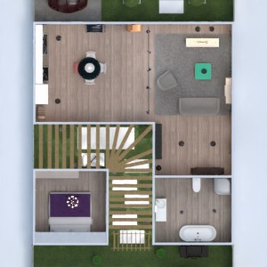 floorplans butas namas terasa baldai dekoras vonia miegamasis svetainė virtuvė eksterjeras apšvietimas valgomasis аrchitektūra 3d