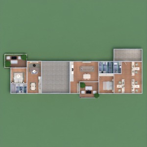 floorplans appartement chambre à coucher salon cuisine extérieur bureau architecture studio 3d