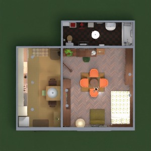 floorplans 公寓 厨房 改造 单间公寓 3d