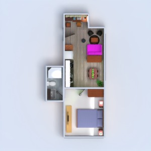 floorplans appartement meubles décoration salle de bains chambre à coucher salon cuisine salle à manger studio 3d