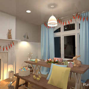 floorplans namas baldai dekoras svetainė valgomasis 3d