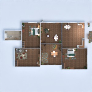 floorplans 独栋别墅 客厅 厨房 办公室 结构 3d