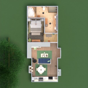 floorplans 装饰 客厅 厨房 照明 单间公寓 3d