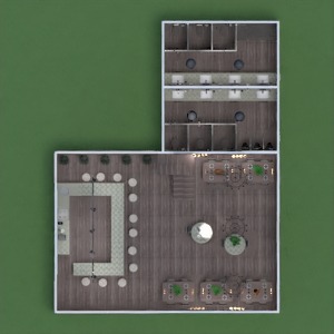 planos cocina cafetería comedor arquitectura descansillo 3d
