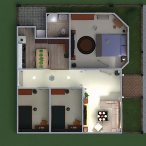 floorplans butas namas terasa baldai vonia miegamasis svetainė virtuvė vaikų kambarys kraštovaizdis namų apyvoka valgomasis аrchitektūra sandėliukas studija prieškambaris 3d