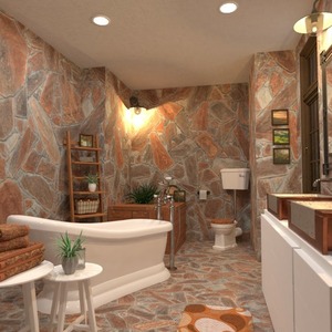 planos decoración cuarto de baño iluminación 3d